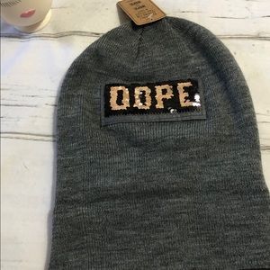 Mudd Other - Dope or Nope beanie , cap grey. Adorable! Mudd Other - Dope or Nope beanie , cap grey. Adorable!
